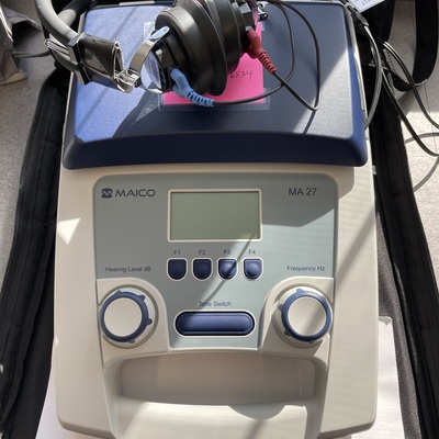 Updated audiometer equipment for school nurses.