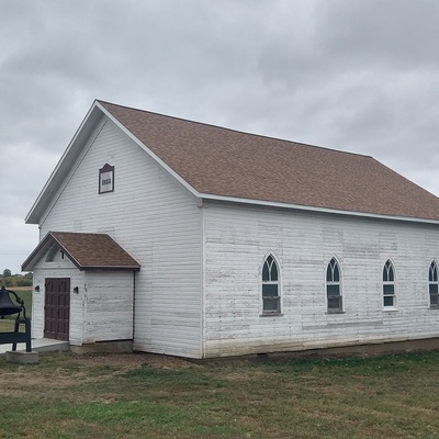 Rock Creek Church in place with a new roof