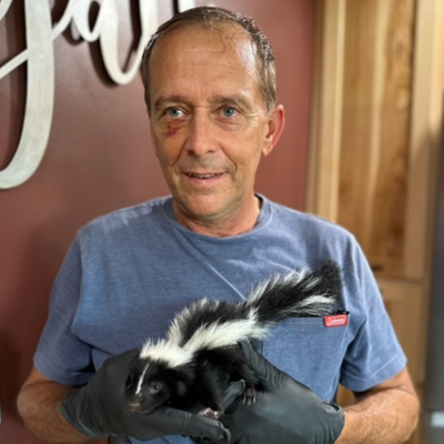 Clint Tegtmeier became a certified wildlife rehabilitator!