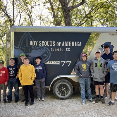 Sabetha Boy Scouts at Old Sabetha Lake campout 2024